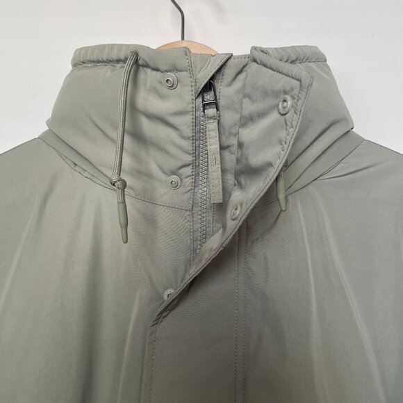 Uniqlo : C Oversized Hooded Coat Unisex Medium M Neutral Khaki Beige Taupe EUC - Picture 7 of 14